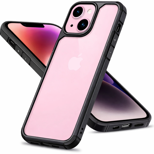 Apple iPhone 15 Transparent Back Cover | Crystal Clear Shockproof TPU Case | Anti Yellow Slim Protective Cover